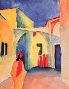 August Macke View into a Lane Spain oil painting artist